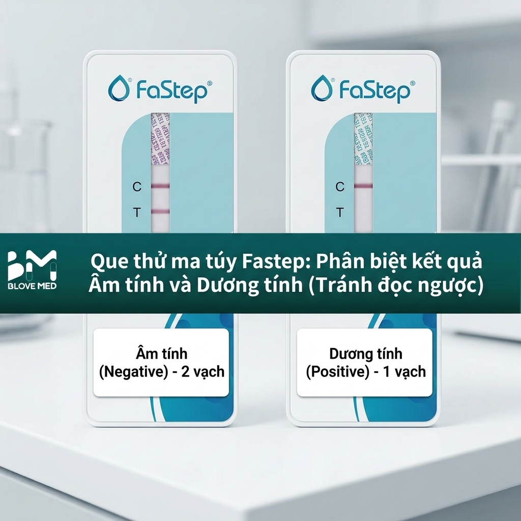 Que thử ma túy Fastep: Phân biệt kết quả Âm tính và Dương tính (Tránh ...